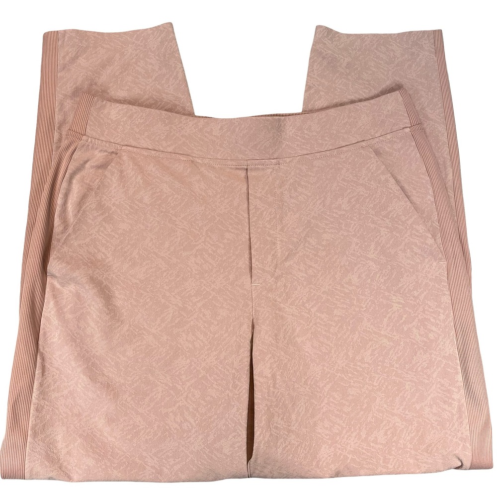 Athleta Womens Brooklyn Textured Ankle Pant Mauve Pink Travel Casual 12
